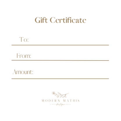 MODERN MATHIS GIFT CARD