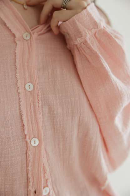 Pretty In Pink Button Up